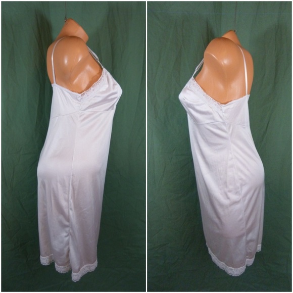 Vassarette 36 Medium Full Bra Slip Satin Lace - Picture 2 of 8